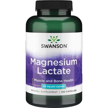 Supliment alimentar, Lactat de Magneziu (84 mg), Swanson Magnesium Lactate - 120 capsule Supliment alimentar, Lactat de Magneziu (84 mg), Swanson Magnesium Lactate - 120 capsule