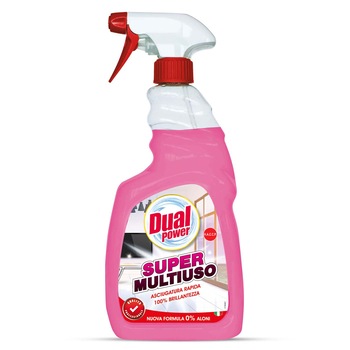 Detergent pentru suprafete Dual Power pe baza de alcool Super Multiuso 750ml Detergent pentru suprafete Dual Power pe baza de alcool Super Multiuso 750ml
