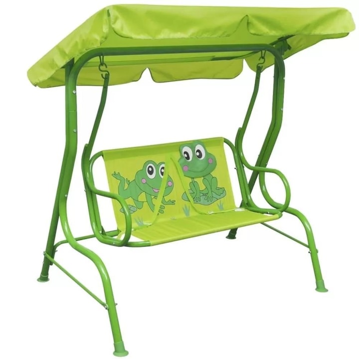 Люлка за деца Strend Pro Frog, 115x75x110 см, зелена, max 80 кг