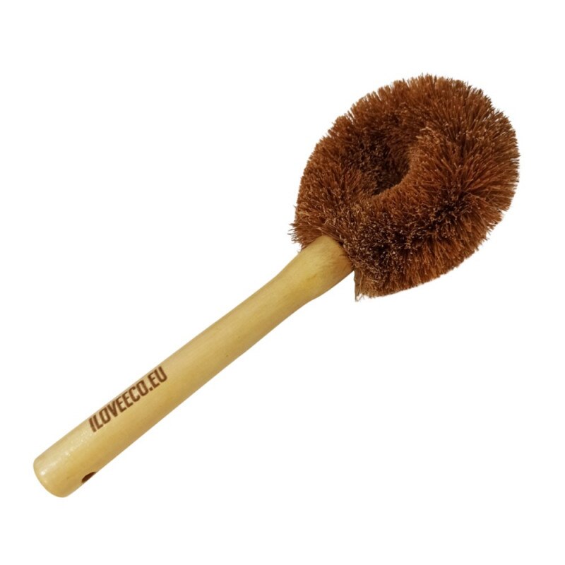 Perie de vase Ecologic, cu maner de bambus si peri de cocos, 25 cm