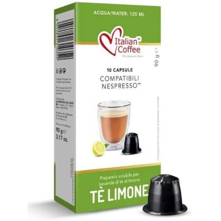 Капсули Италианско Кафе Лимон Чай Съвместими с Nespresso, 10 бр