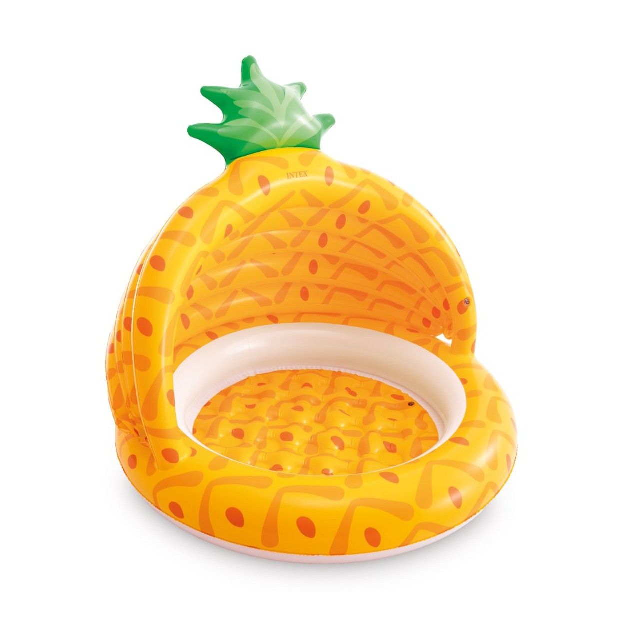 Piscina gonflabila copii, Intex Pineapple, cu protectie solara, 104 x 95 cm