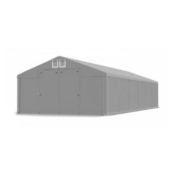 Cort industrial tip hala, magazie depozitare 6x12 m, structura rezistenta profesionala, material PVC 560 g/m2, Gri Cort industrial tip hala, magazie depozitare 6x12 m, structura rezistenta profesionala, material PVC 560 g/m2, Gri