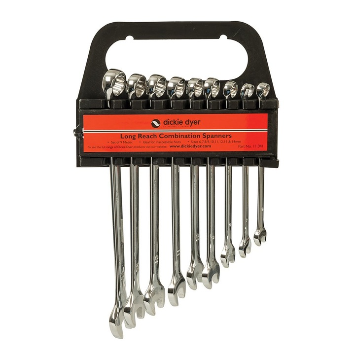 Set 9 chei fixe combinate inelare profesionale, 6-14mm, Dickie Dyer