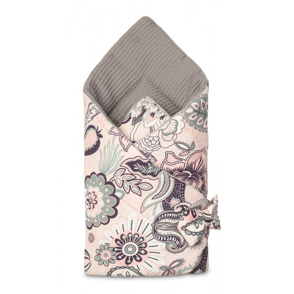 Paturica nou-nascut Sensillo Wafel Wrap Indie Grafit 75x75 cm