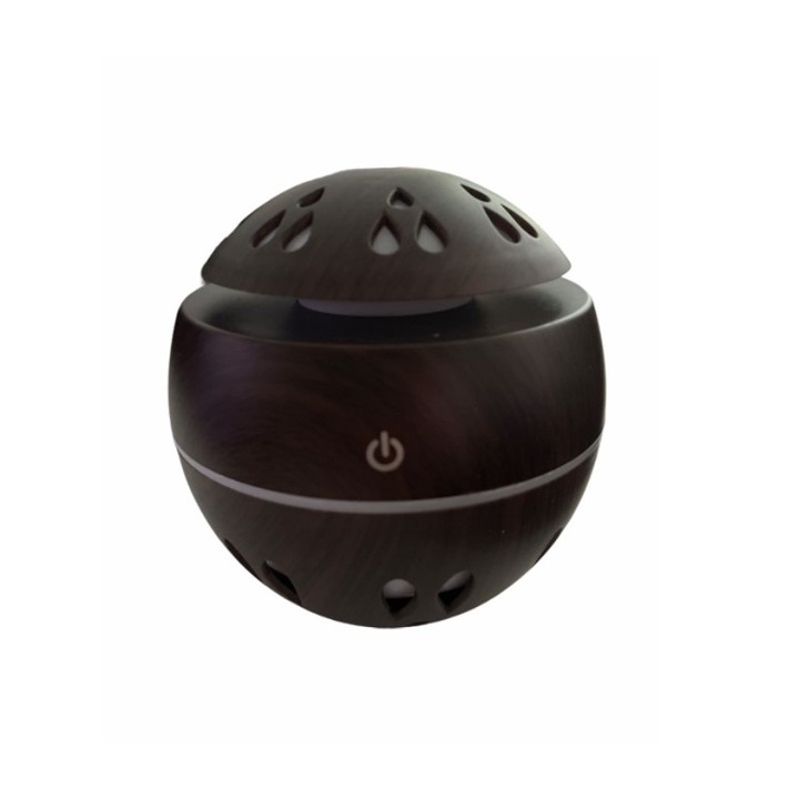 Ароматерапевтичен дифузер GREATON®, Овлажнител, Пречиствател на въздуха, 130 ml, Тъмно дърво