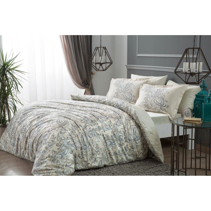 TAC, Crosby ágynemű készlet 2 fő részére, szatén pamut, 6 db