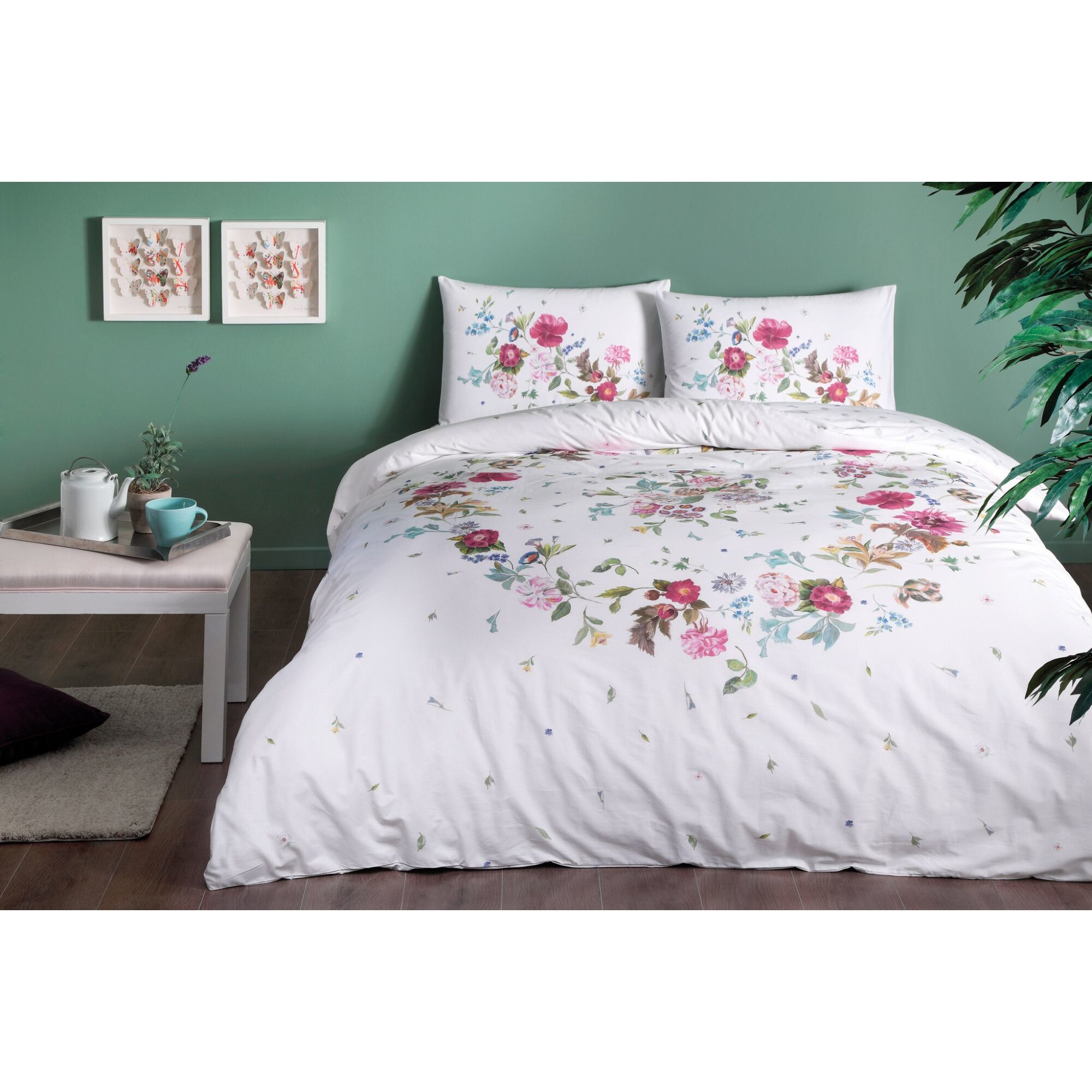 Set de pat pentru 2 persoane, din bumbac ranforce, TAC, Sander ,4 piese