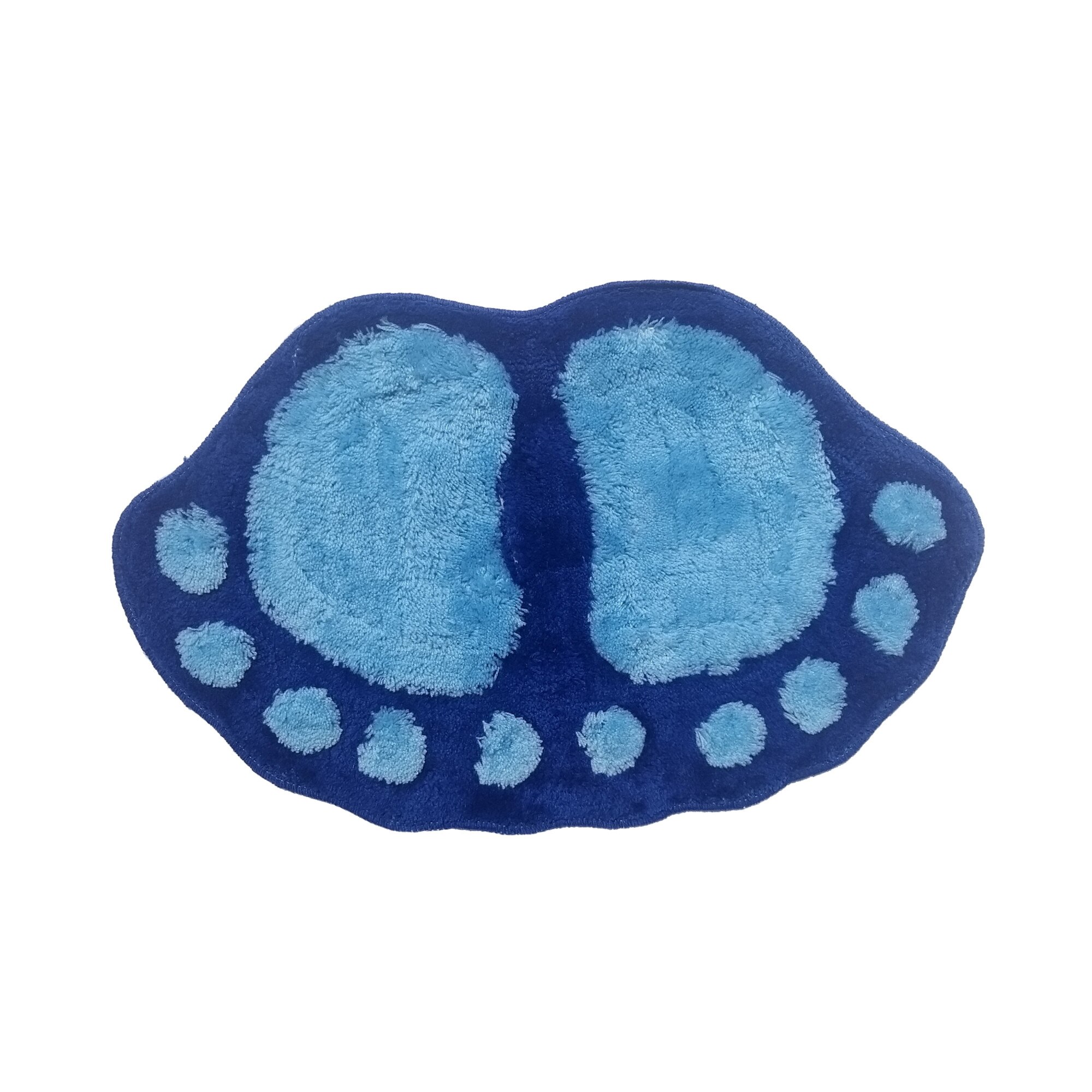 Covoras baie picior 50x80 cm, Nichita Impex, albastru bleu