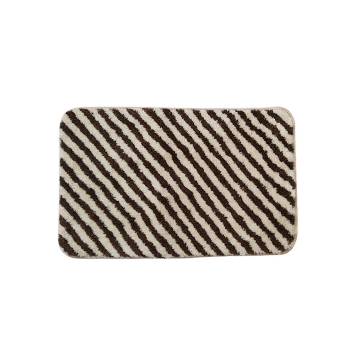 Covoras baie dungat 50x80 cm, Nichita Impex, alb negru
