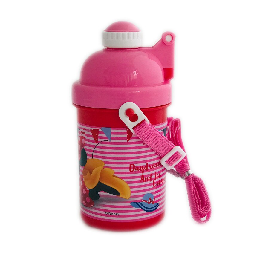 Termos plastic cu capac si pai Minnie 500ml