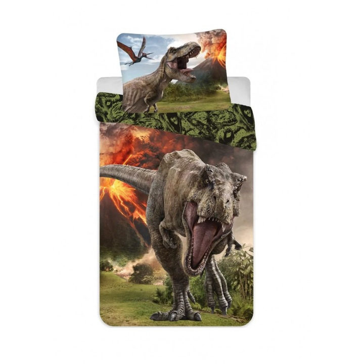 Jurassic World Volcano ágyneműhuzat 140x200 cm, 70x90 cm
