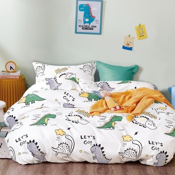 Lenjerie de pat, 1 persoana, 150 x 220 cm, finet satinat, 4 piese, Casa de Vis, Y60-39 Lenjerie de pat, 1 persoana, 150 x 220 cm, finet satinat, 4 piese, Casa de Vis, Y60-39