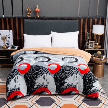 Patura Cocolino, cu blanita, pat dublu, 200 x 220, multicolor, Casa de Vis, BB3 Patura Cocolino, cu blanita, pat dublu, 200 x 220, multicolor, Casa de Vis, BB3