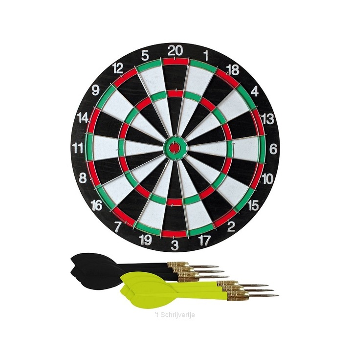 XQmax Darts tábla 6 db dart-tal, 38 cm