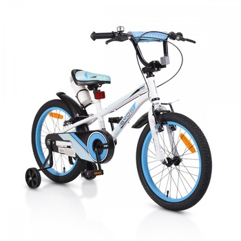 Bicicleta Copii Pixy - 18 Inch, Alb-Albastru Bicicleta Copii Pixy - 18 Inch, Alb-Albastru