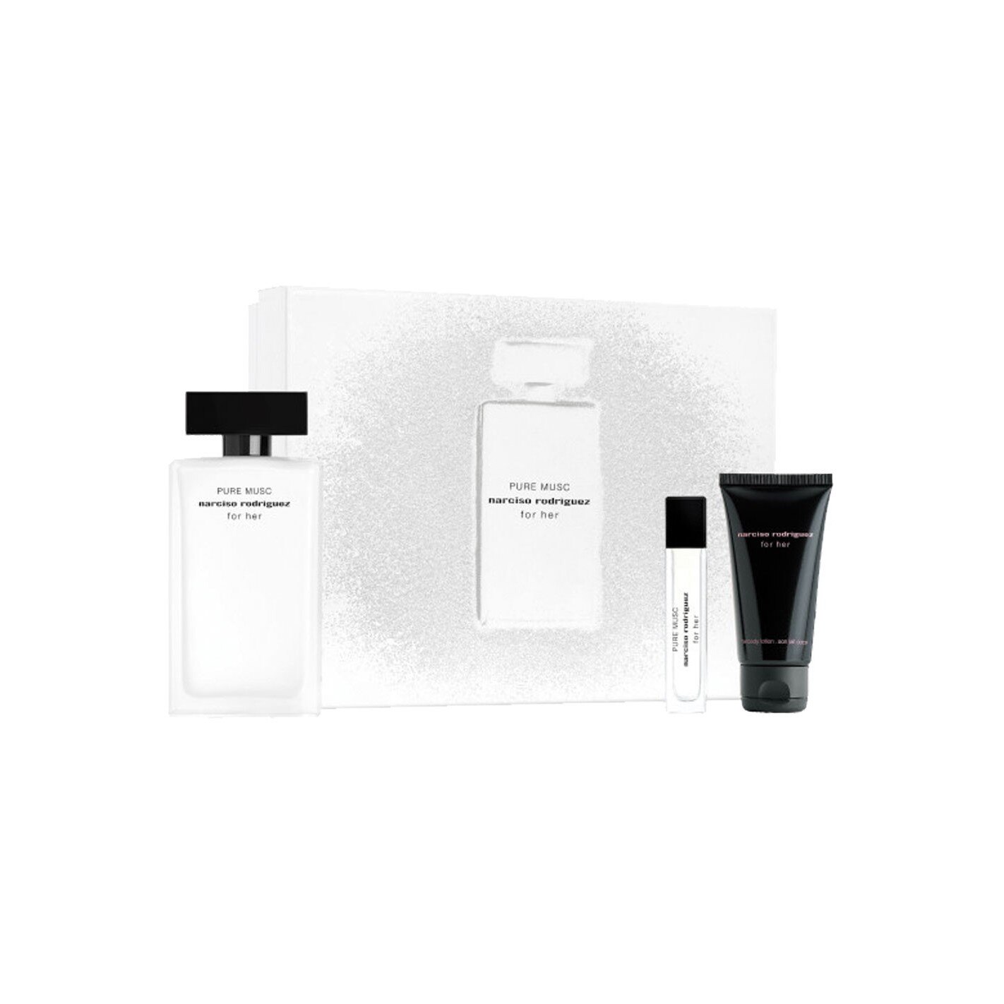 Set pentru femei Narciso Rodriguez, Parfum 100 ml, Miniatura 10 ml, Lotiune de corp 100 ml