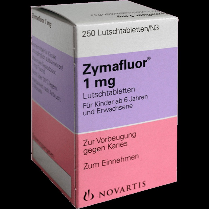 Таблетки Zymafluor MEDA PHARM, флуор и витамин D, 1 mg, 250 таблетки