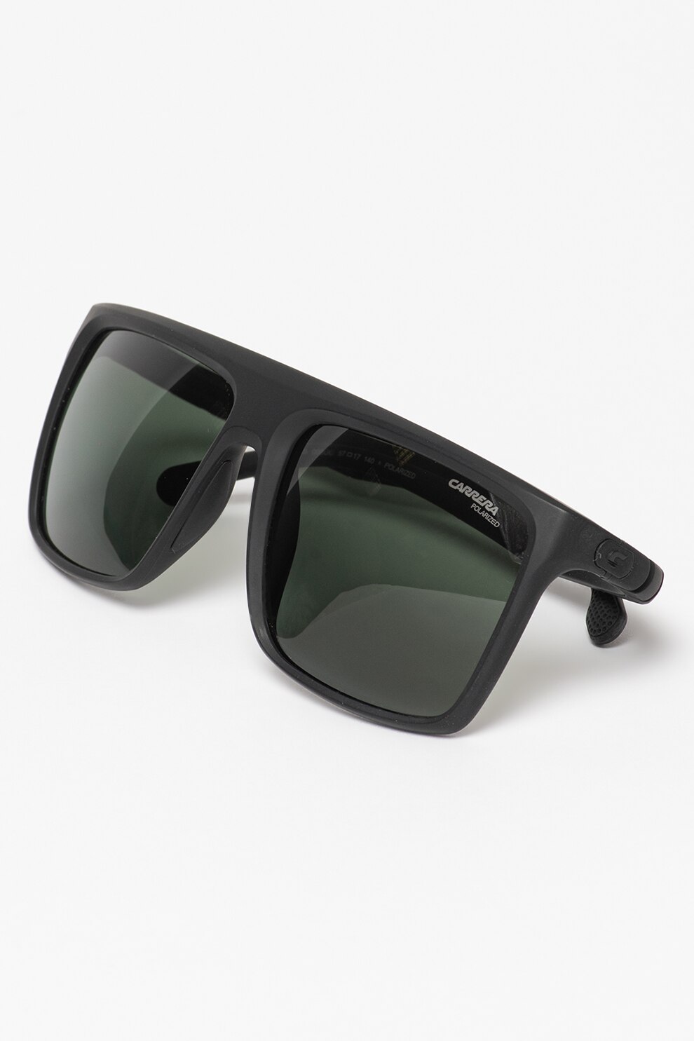 Carrera, Ochelari de soare patrati cu logo, Negru, 59-20-145 Standard