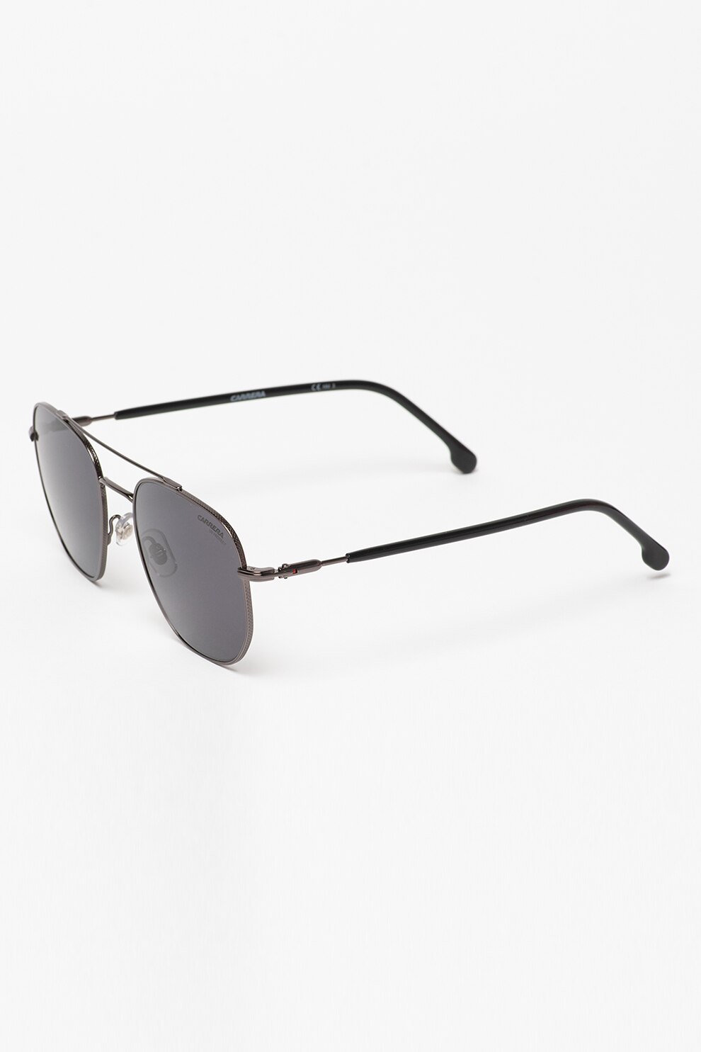 Carrera, Ochelari de soare aviator unisex, Argintiu inchis/Negru, 56-17-130 Standard