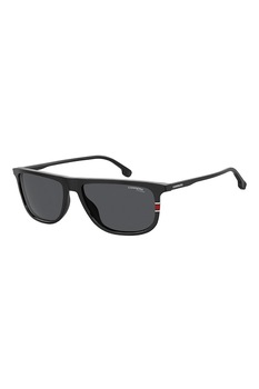 Carrera, Ochelari de soare dreptunghiulari cu lentile polarizate, Negru, 59-11-140 Standard Carrera, Ochelari de soare dreptunghiulari cu lentile polarizate, Negru, 59-11-140 Standard