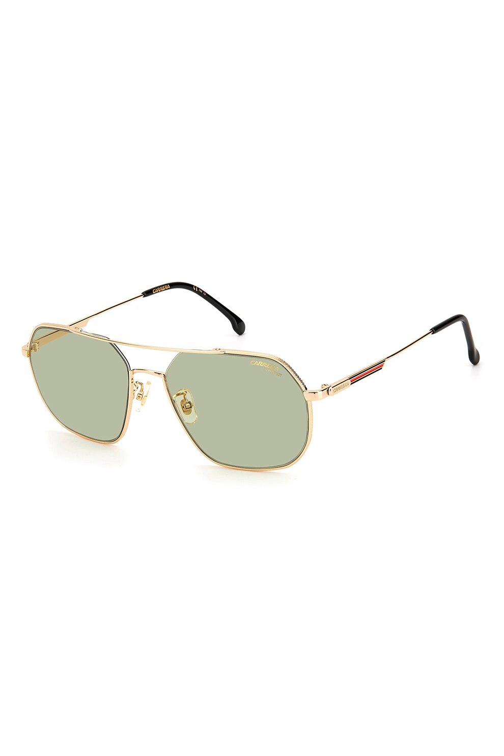Carrera, Ochelari de soare unisex cu rama metalica, Auriu/Negru, 62-12-140 Standard