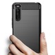Защитен капак Bibilel, съвместим със Sony Xperia 10 IV, Carbon Case, черен, KOF-BBL8281