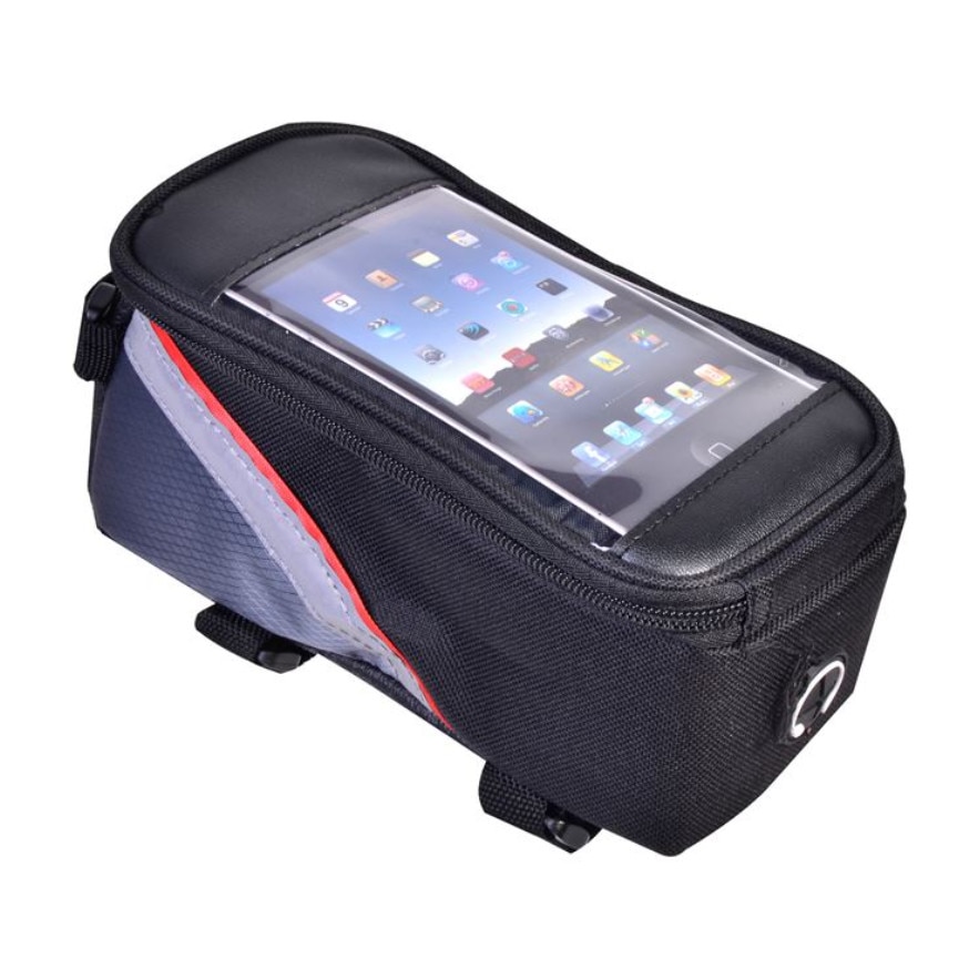 Borseta cu husa telefon pentru bicicleta, CRT, Bike Pro, Negru, Cu benzi reflectorizante