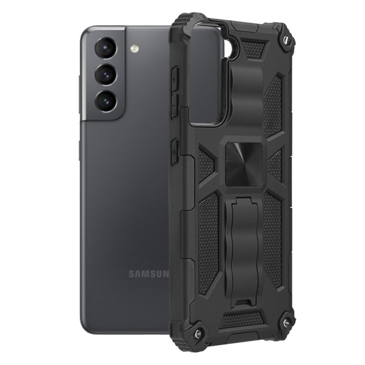 Кейс за Samsung Galaxy S21 5G, Techsuit Blazor Series, черен