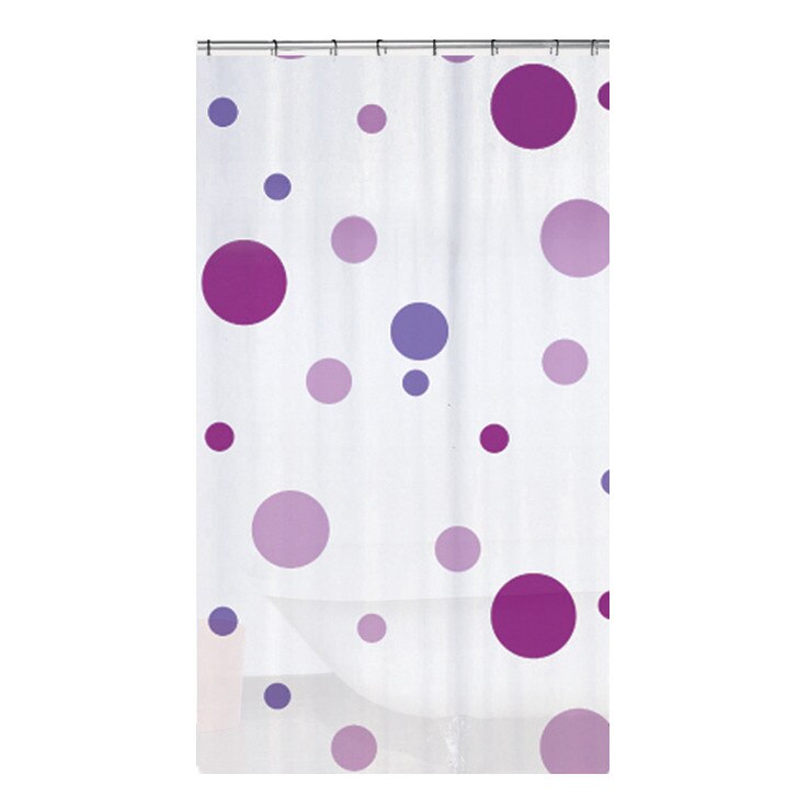Perdea pentru dus kmt/F1842, peva, 180x180 cm Alb/Mov