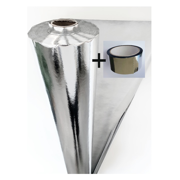 Reflex ALU-PZ szöveterősített hőtükör fólia (tél) 30 m2 + Hőtükrös ragasztószalag