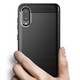 Husa Carbon Resistance pentru Samsung Galaxy A02 / M02, Fiber Design, Anti-Soc, Negru Titan