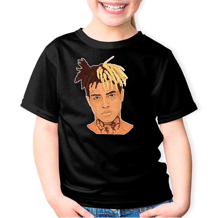 XXXTentacion RIP gyerek póló, Fekete, 152-158 CM