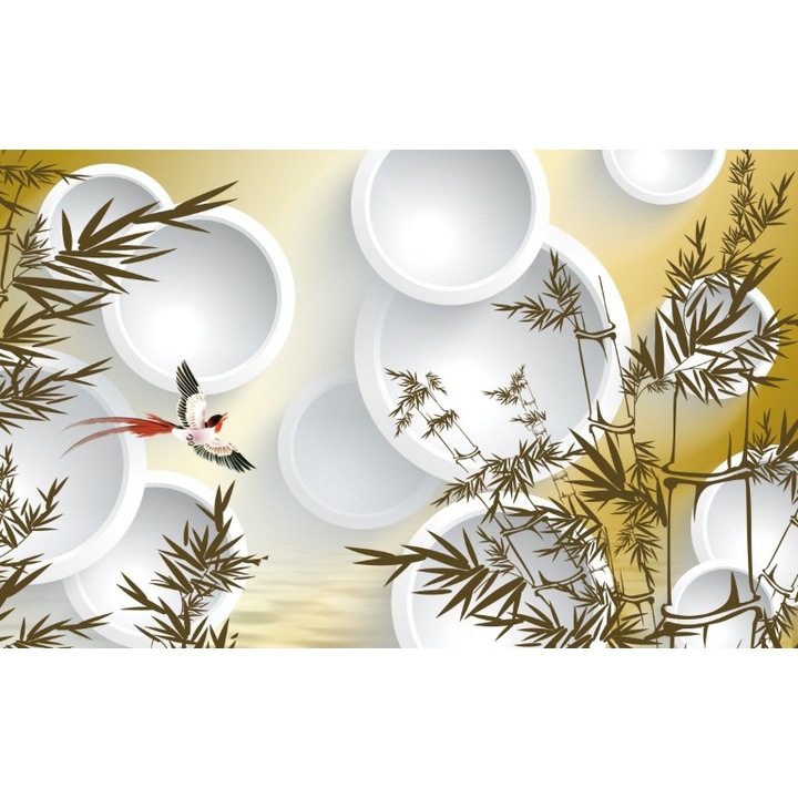 Fototapet 3D bambus forme, Premium Canvas 250 x 360 cm