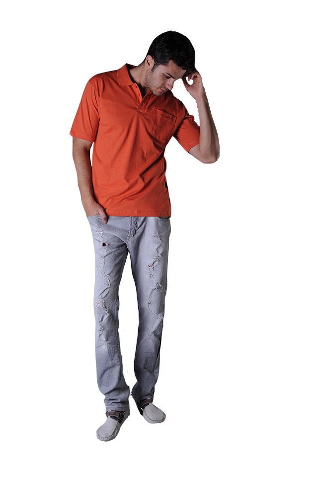 Tricou barbati cu maneca scurta, Tuareg, Model 7, Caramiziu inchis