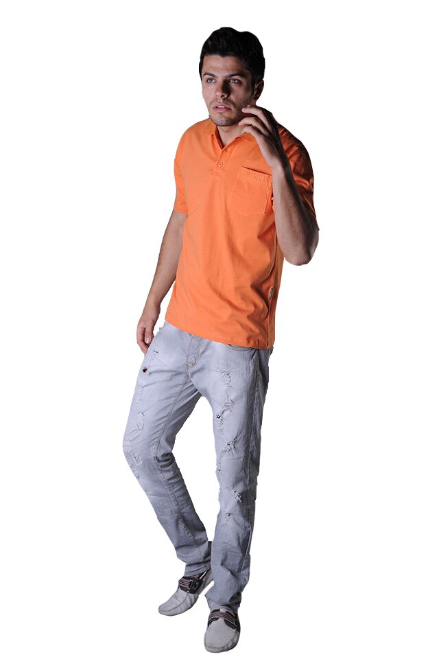 Tricou barbati cu maneca scurta, Tuareg, Model 7, Caramiziu