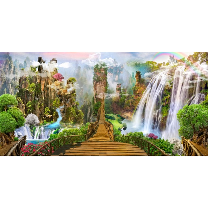 Fototapet 3D pod cascada, Blueback 180 x 240 cm