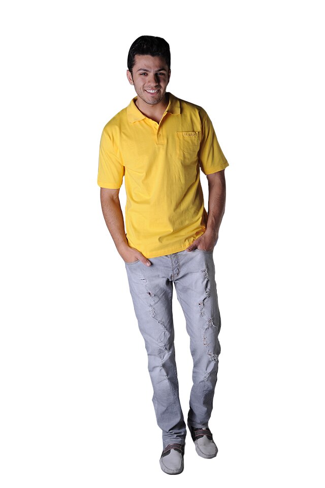 Tricou barbati cu maneca scurta, Tuareg, Model 7, Galben