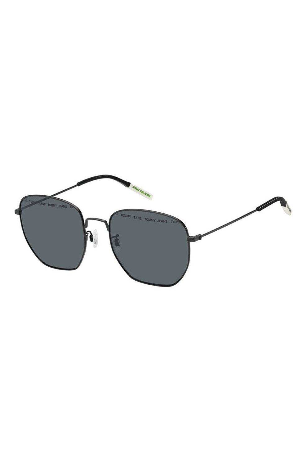 Tommy Hilfiger, Ochelari de soare butterfly cu rame metalice, Negru, 59-21-145 Standard