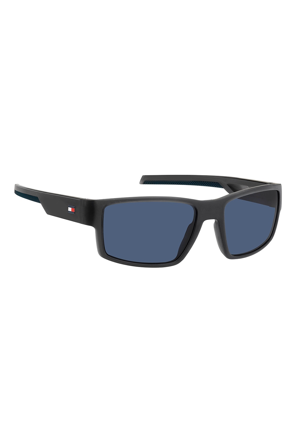 Tommy Hilfiger, Ochelari de soare dreptunghiulari cu logo discret, Negru, 59-14-145 Standard