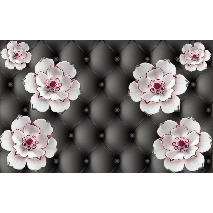 Fototapet 3D vintage flori, Premium Canvas 250 x 360 cm