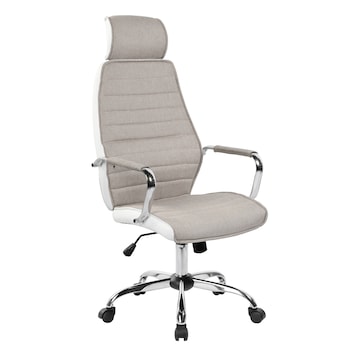 Scaun de birou ergonomic Kring Walter, material textil + PU, Bej Scaun de birou ergonomic Kring Walter, material textil + PU, Bej