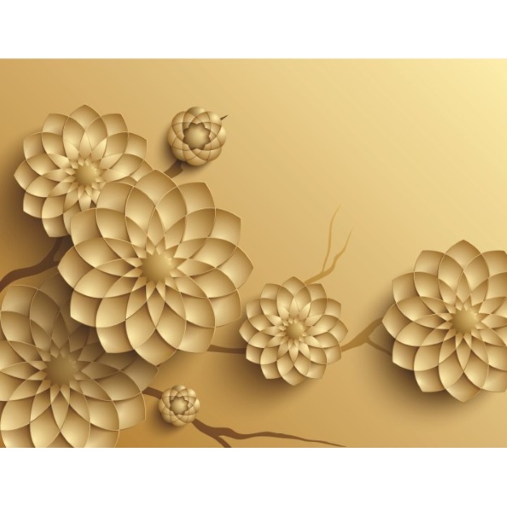 Fototapet 3D flori maro, Premium Canvas 250 x 360 cm