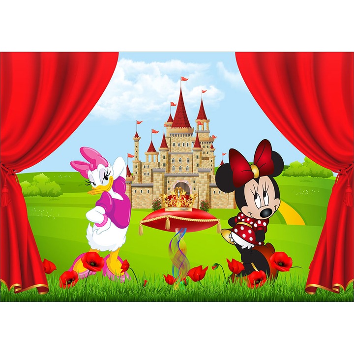 Fototapet copii Minnie si Daisy, autoadeziv, multicolor, 200 x 300 cm