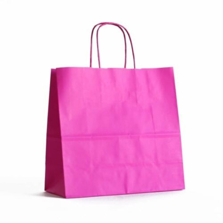 Set 200 buc Sacosa din hartie MOV-VIOLET cu maner rasucit 32 x 17 x 38,5 cm