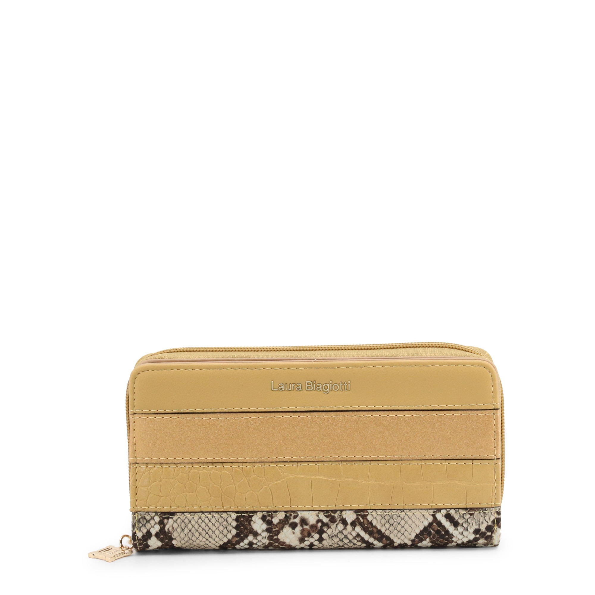 Portofel dama din piele,Laura Biagiotti, Galben, 47 x 10 x 3 cm