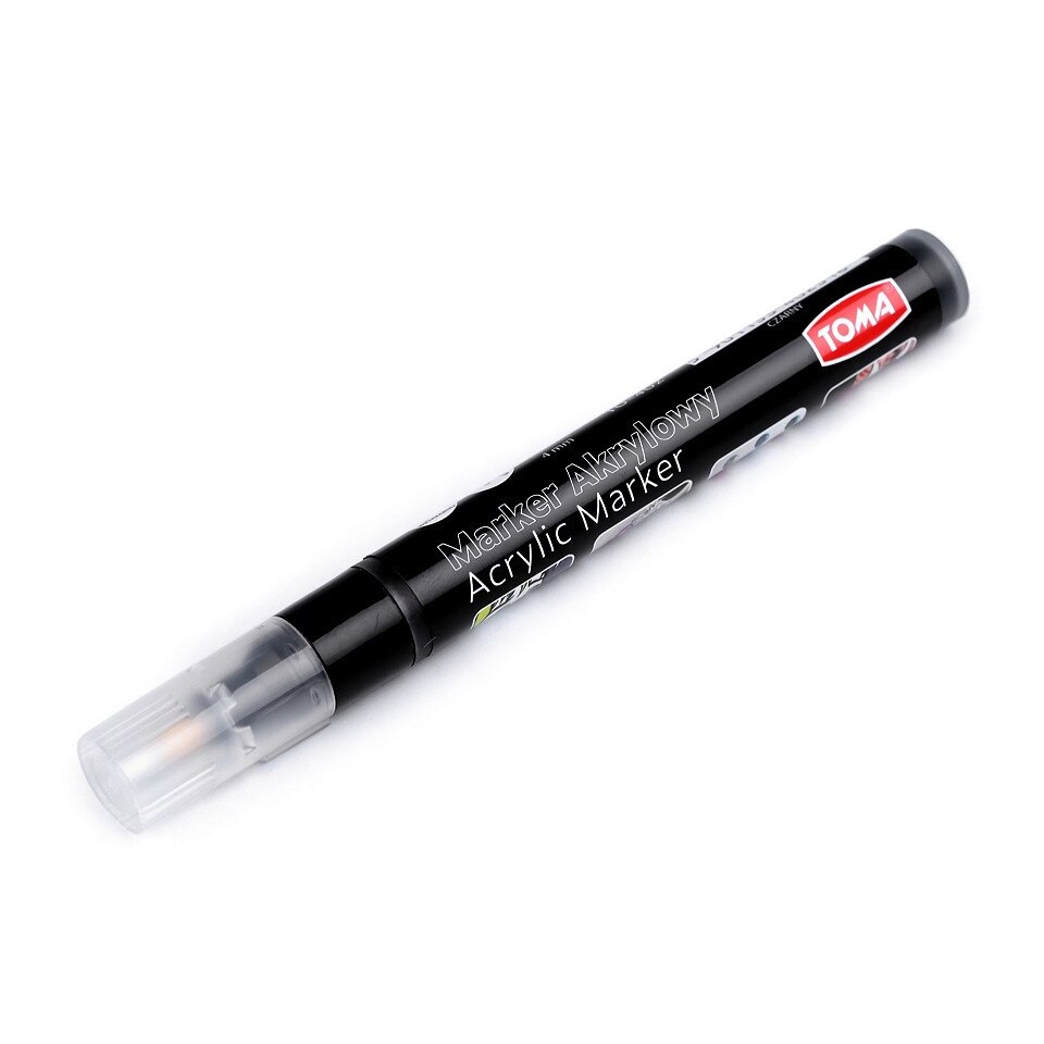 Marker acrilic creativ Toma, 4 mm, Negru