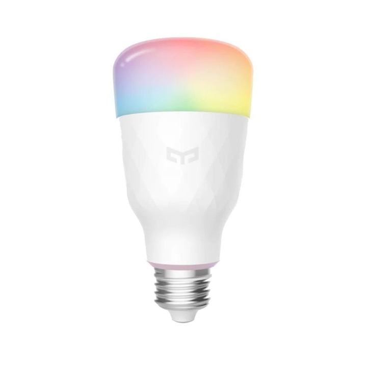 Интелигентна LED крушка RGB YeeLight 1S YLDP13YL, Wi-Fi, E27, 8.5W, 800 лумена, Цветна светлина, Съвместимост Google Assistant, Apple HomeKit & SmartThings