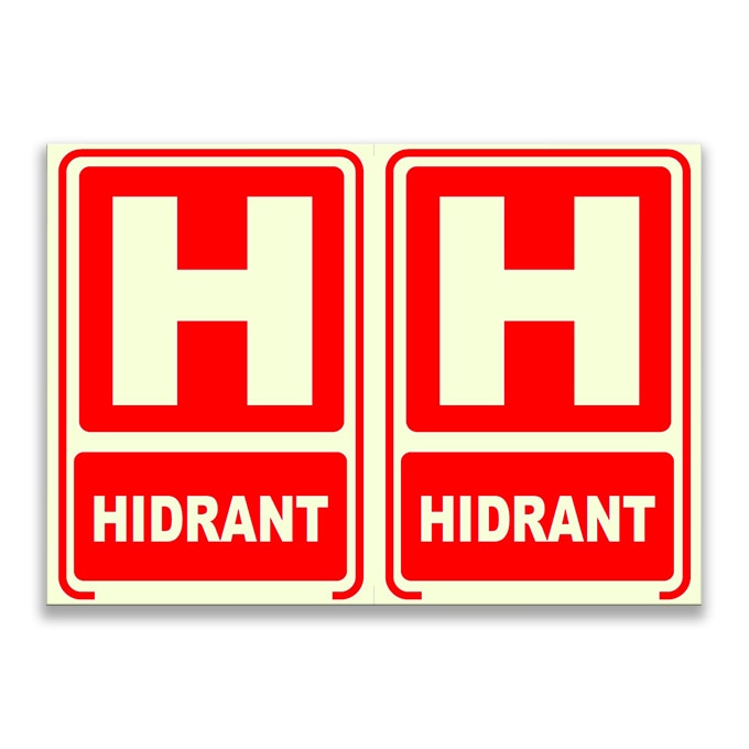 Set de 2 indicatoare fotoluminescente – HIDRANT A5