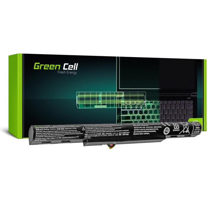 Батерия за лаптоп GREEN CELL, Acer AL15A32, Aspire E5-573, E5-573G, E5-573TG, V3-574, V3-574G, TravelMate P277, 14.8V, 1800mA